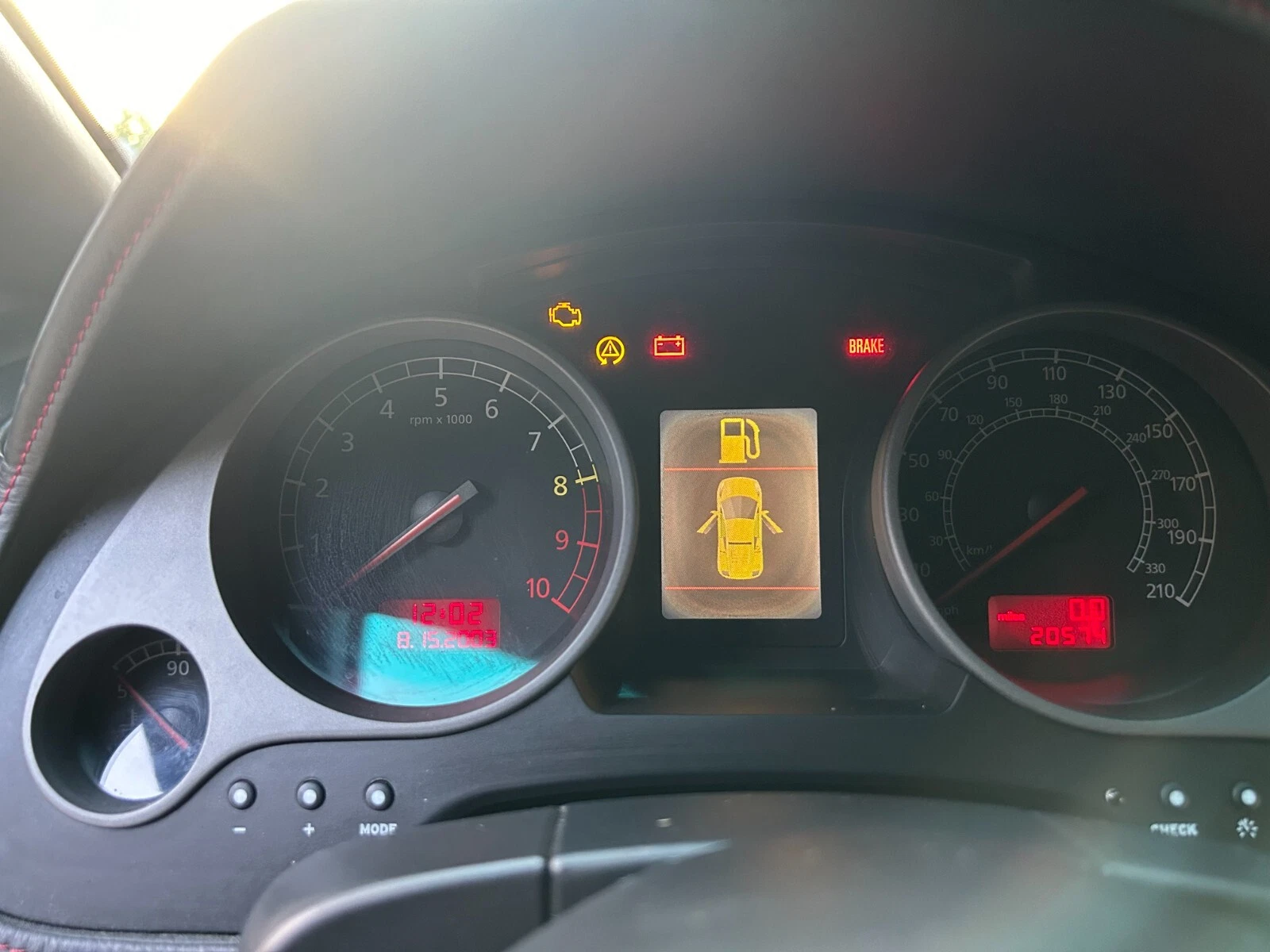 Lamborghini Gallardo Instrument Cluster View