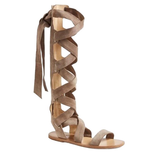 NIB $350 Rag & Bone Hartley Flat Sandal In Salute Grommet 
