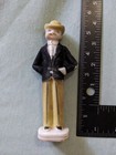 5" China Groom Salt Shaker, Molded body, Flocked Yellow hat and pants Black coat — photo 3