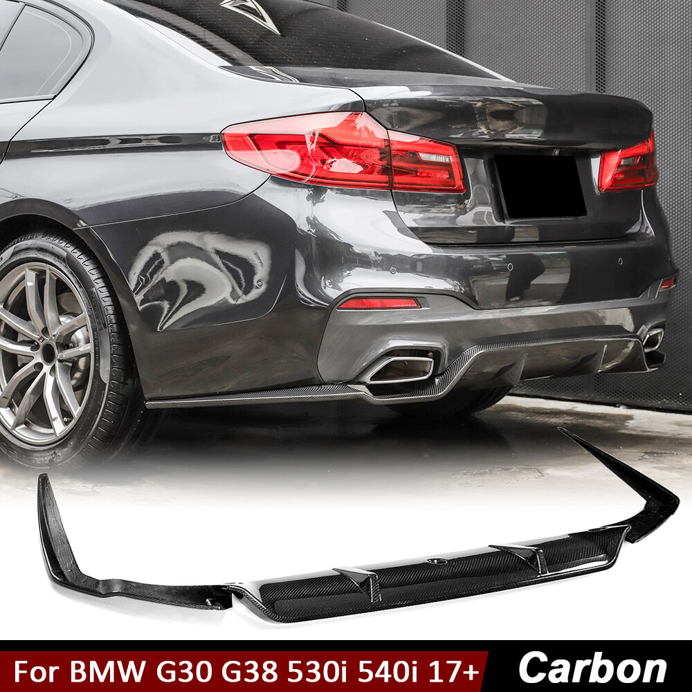 For BMW G30 G38 540i M-Sport 17-19 REAL CARBON Rear Bumper Diffuser Lip Spoiler