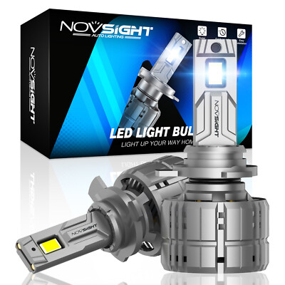 NOVSIGHT 9012 HIR2 LED Headlight Bulbs 6500K 40000LM 200W Cold White Canbus Free