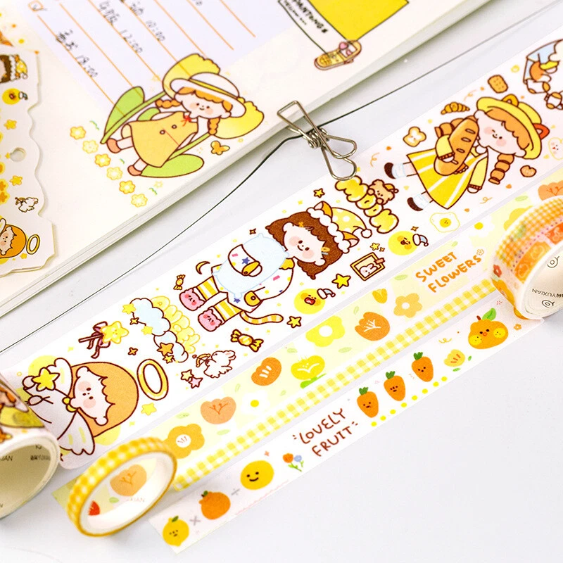 Kawaii Little Girl Enjoy Life Washi Tape, Cute Decorative Tape