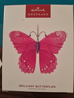 2023 Hallmark Keepsake Ornament  Brilliant Butterfies 7th in series Pink New