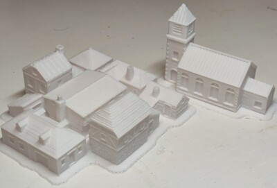 6mm Scale Table Top Wargaming Napoleonic Russian Village - 10 Buildings