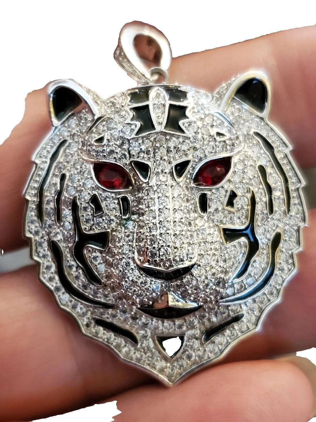 Cubic Zirconia Enamel Stainless Steel Necklaces & Pendants for Men