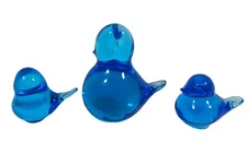 Vintage Bluebird of Happiness Bird Family Set of 3
