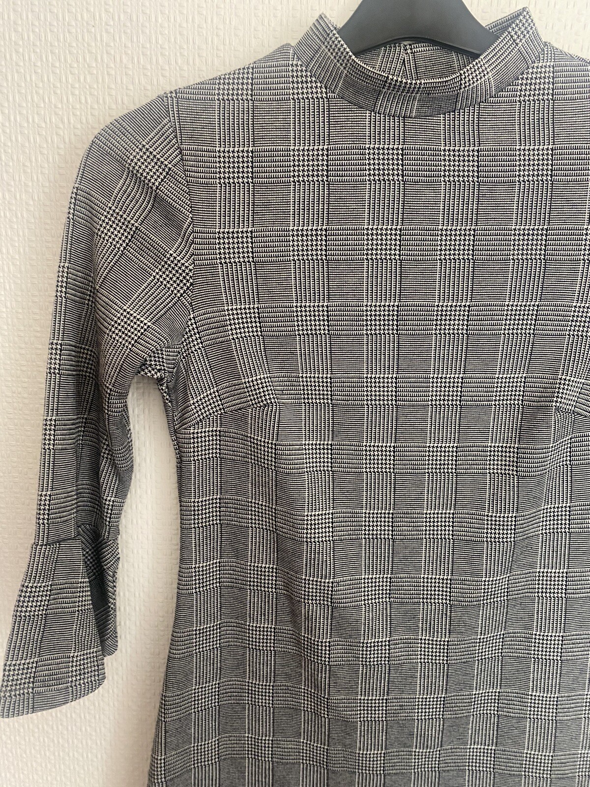WOMENS CHECKED DRESS FROM PRIMARK UK 8 GREY RRP £13 KNEE LENGTH image 3