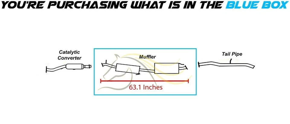 Tubo silenciador resonador de escape de acero inoxidable se adapta a: 03-2011 Honda Element 2,4 L Foto 3 de 4