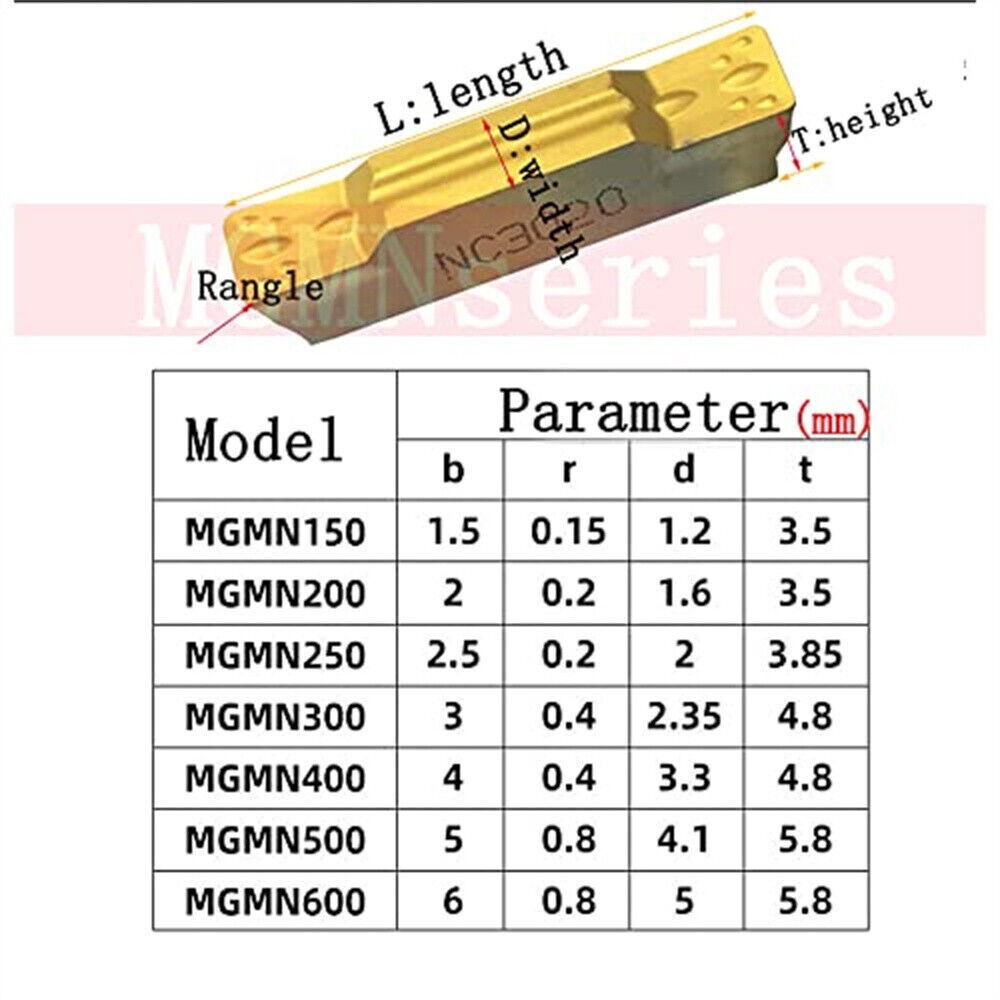 Portautensili Per Scanalatura Interna MGEHL12-1.5 1/2" Con 10 Inserti MGMN150-G 3020 - CK-CNC