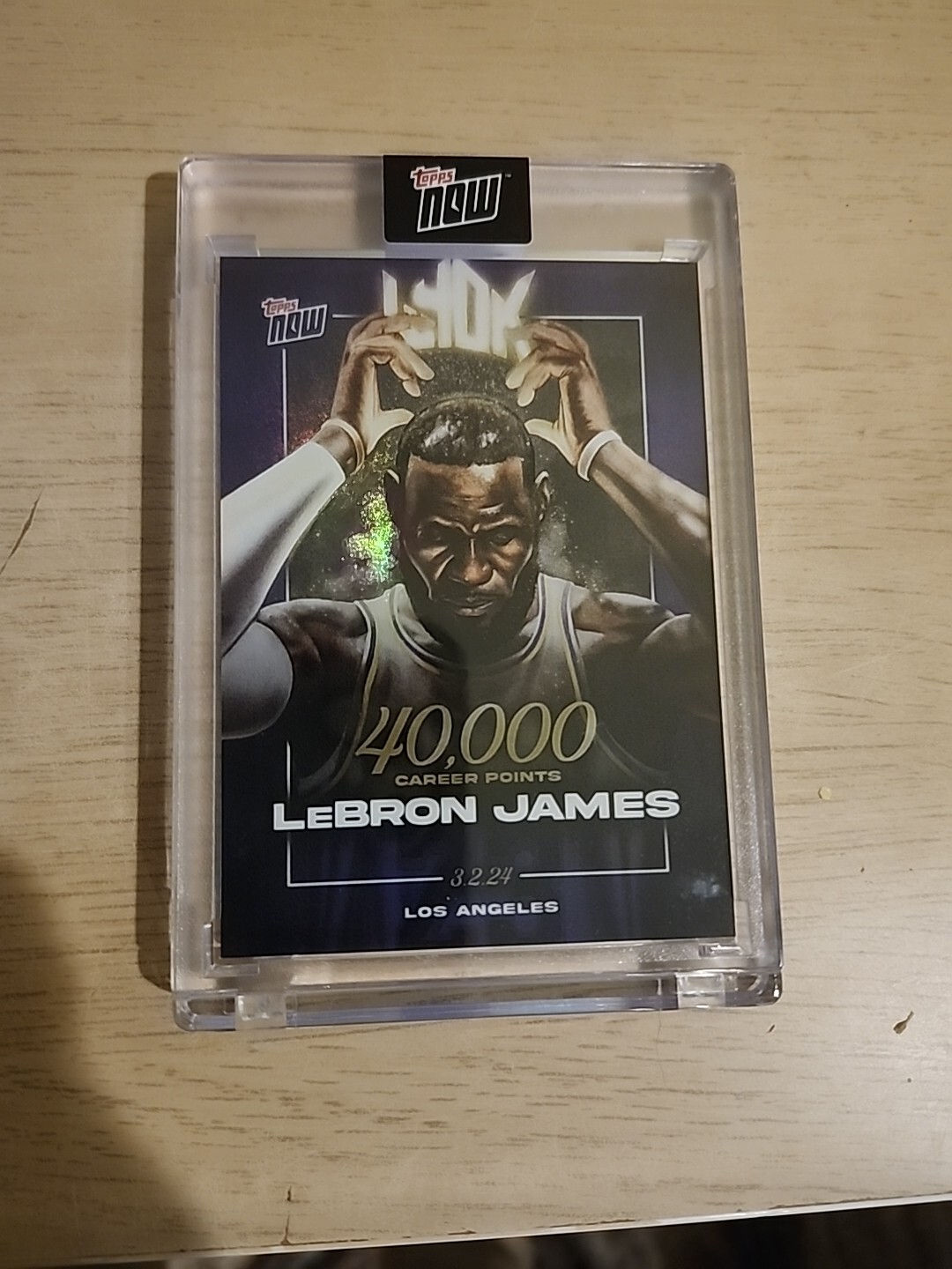 LeBron James 2023-24 TOPPS NOW Basketball Card LJ-40K 40,000 Pts Lakers