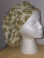 Fall Oak Leaves Medical Surgical Bouffant Scrub Hat Large