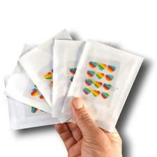 5pk 60 LARGE Rainbow Heart Shaped Acne Spot Dots Hydrocolloid Pimple Patches