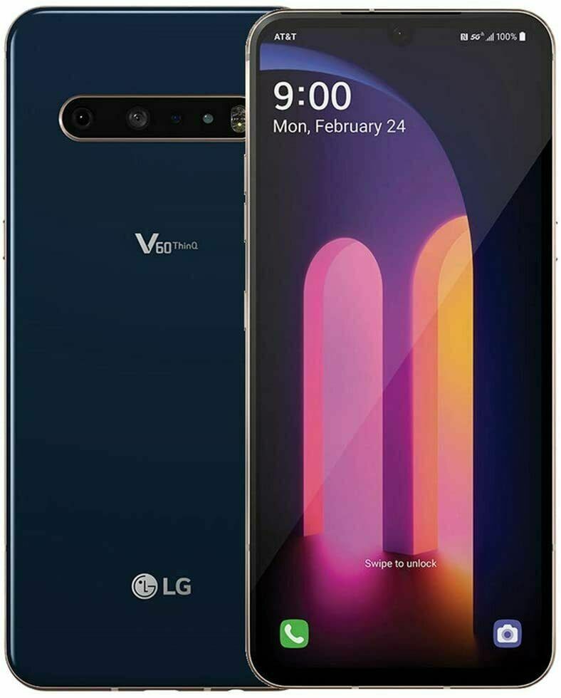 The Price of 🔥Verizon Unlocked LG V60 ThinQ 5G LMV600VM 128GB Blue [Grade A]🔥 | LG Phone