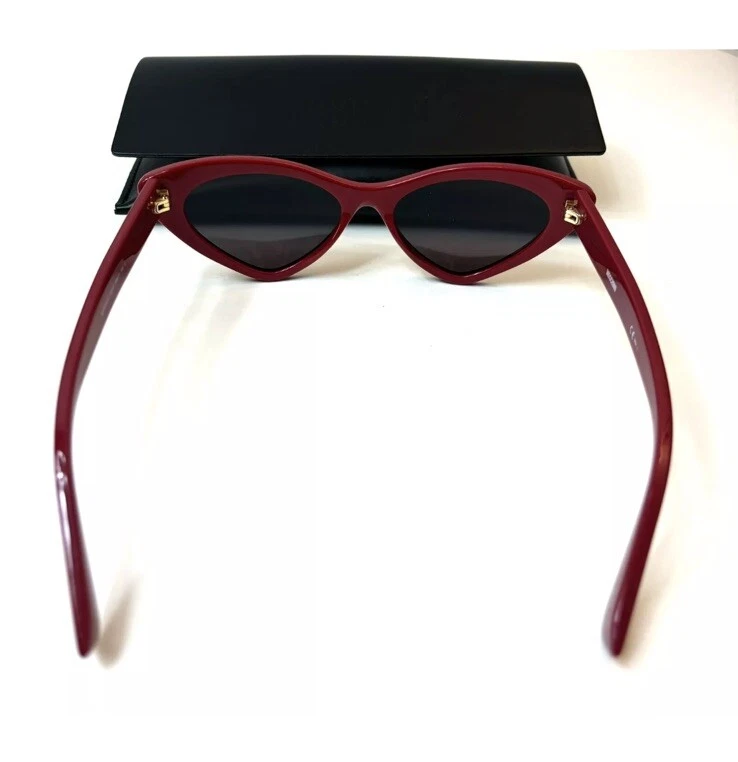 Moschino 53 mm Rojo Gris Ojo de Gato Gafas de Sol Nuevas/Incluye Estuche y Paño Antipolvo Foto 4 de 4