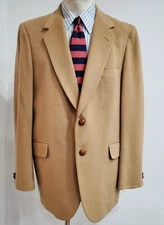 Vintage DAKS Mens Blazer Size 40 Brown 2 Button Sport Coat 