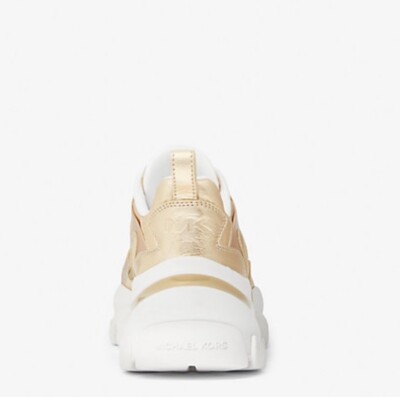Michael Kors Nick Metallic Leather Trainer Women's Sneakers 9 Pale