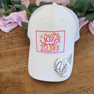 Trucker Hat with Ponytail Slit,  Let your light shine for all to see.  Matthew 5