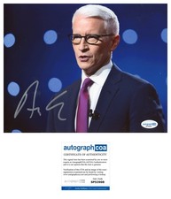ANDERSON COOPER SIGNED CNN TV NEWS HOST REPORTER 8x10 PHOTO - ACOA COA