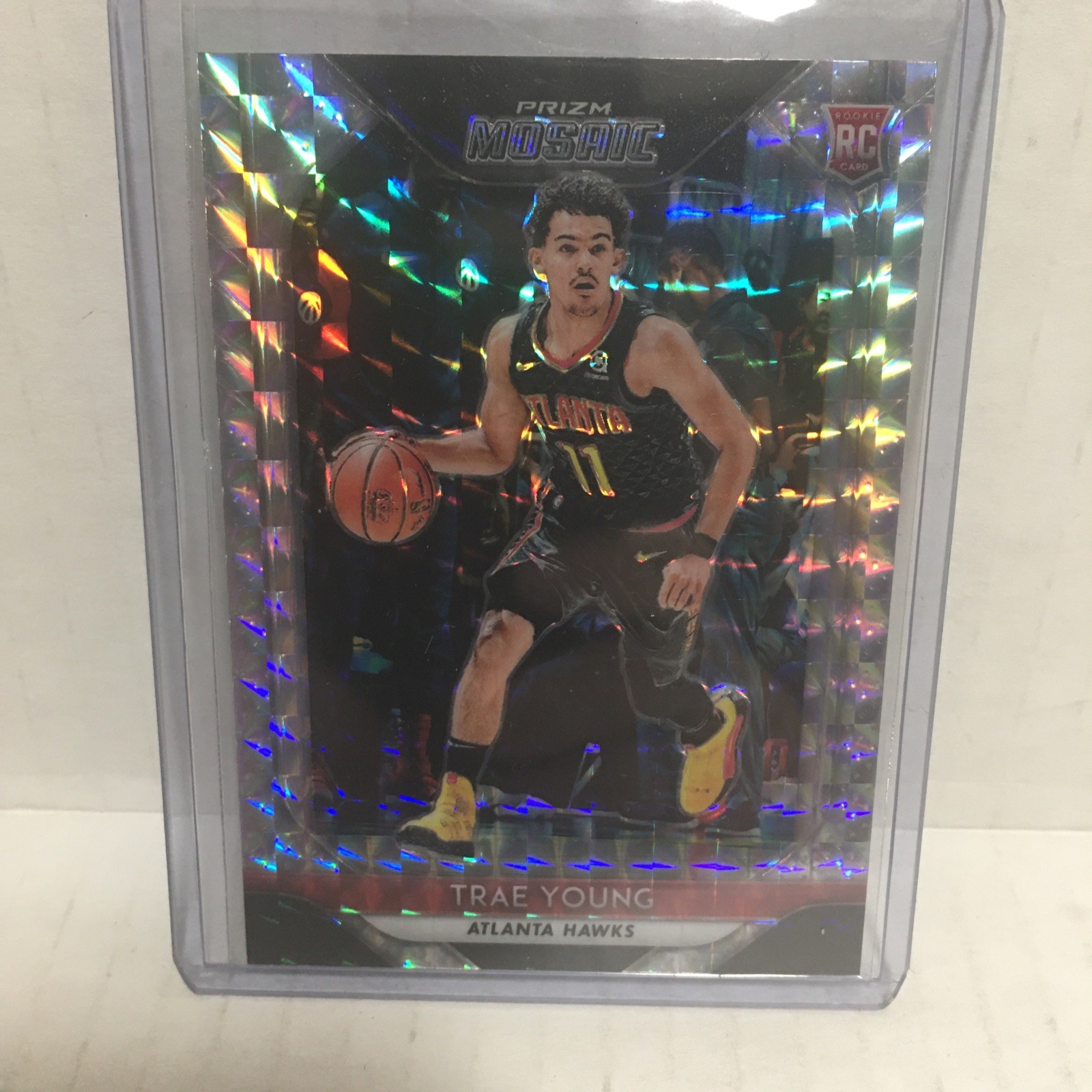 2018-19 Prizm Mosaic Trae Young #93 Silver Prizm Rookie Atlanta Hawks RC 