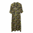 Toast Women's Tulip Floral Print Pockets Midi Dress - Size 12 -  Free Shipping