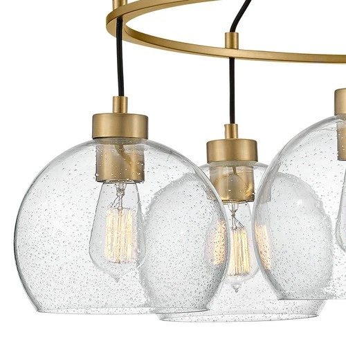 Lark 83014 Rumi 5 Light 30"W Ring Chandelier - Brass - Picture 4 of 10