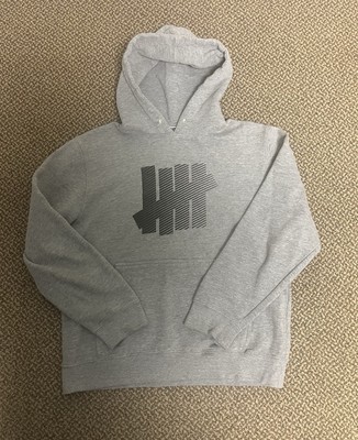 Undefeated Icon Mens S Gray Hoodie Pullover Hooded Sweatshirt 5 Strike