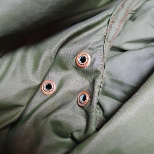 Vintage Barbour Trench Coat Wax Jacket Long A84 Olive Green Size Large 70's - Picture 11 of 12