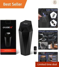 Elegant Leakproof Car Trash Can with Dedicated Trash Bags - 1-Pack Accessory