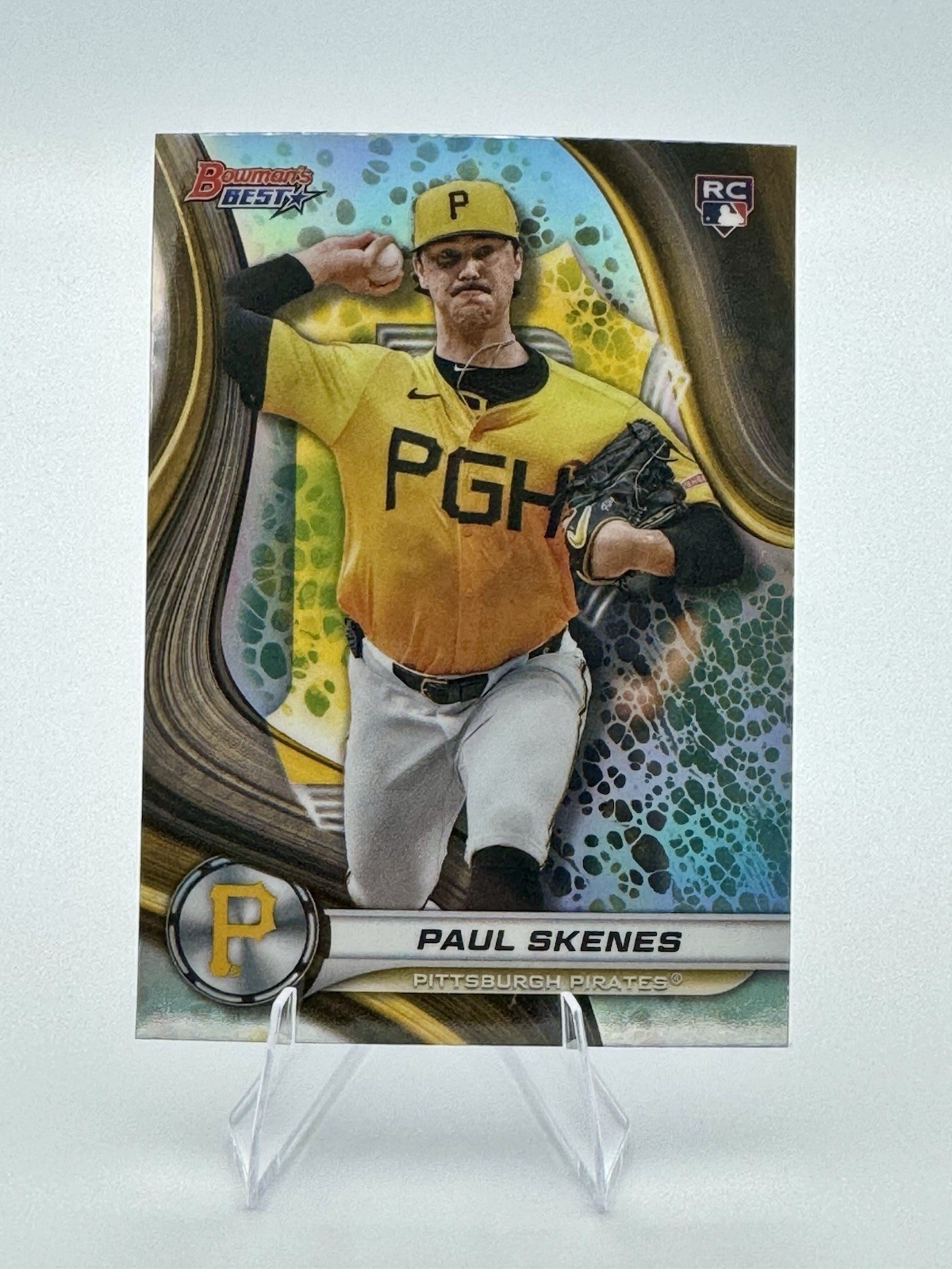 Topps 2024 Bowman's Best Paul Skenes Rookie Refractor #53 Pittsburgh Pirates