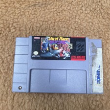 Stunt Race FX (SNES) Cart Only Authentic Blockbuster Rental Sticker