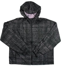 Hind Womens Jacket M Windbreaker Hooded Activewear Running Hoodie Black 68 NEW