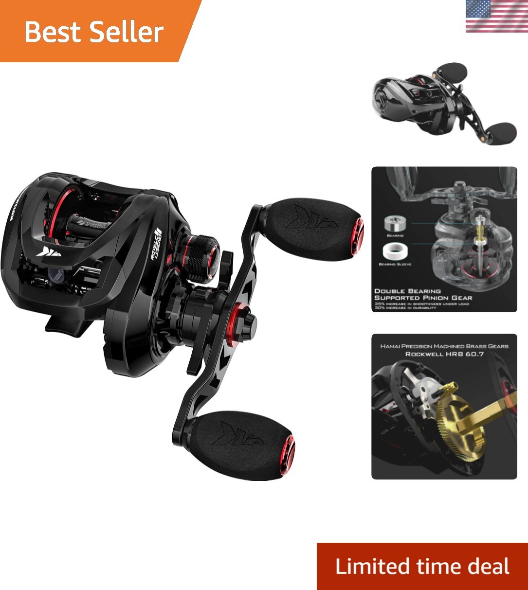 New Royale Legend II Baitcasting Reel with Cross-Fire Brakin