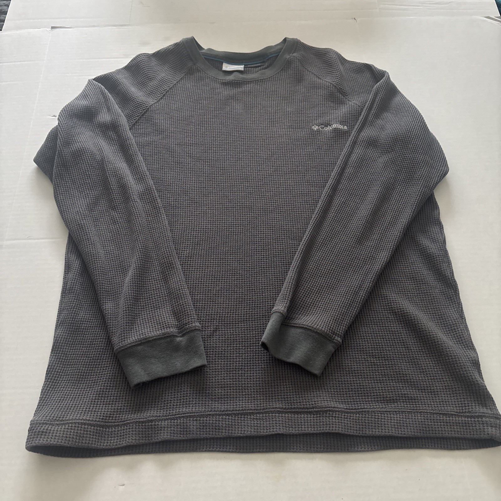 Columbia Sportswear Omni Wick Men's Gray Long Sleeve Crew Neck Sweater Size XL