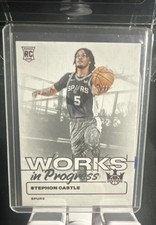 2024-25 Panini Court Kings - Works in Progress Stephon Castle #23 Ruby /149 (RC)