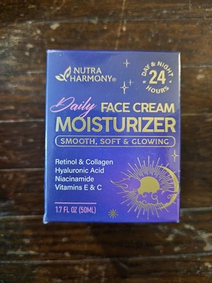 Nutra Harmony Daily Face Cream Moisturizer 1.7fl Oz. Retinol & Collagen, Vit E,C