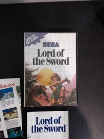 Sega Master System Lord Of The Sword Game 1988 Complete In Box