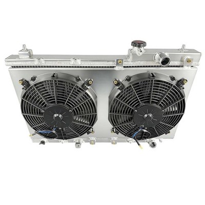 Fit Honda CRV 2.0 L4 1997-2001 AT Aluminum Radiator + Fan Shroud + Fans CU2051