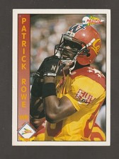 1992 Pacific #327 Patrick Rowe rookie card, San Jose State Aztecs HOF. rookie card picture
