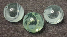 Vintage Vitro Horseshoe Cat's Eye Set Of 3 Shooter Marbles All Near Mint 526017