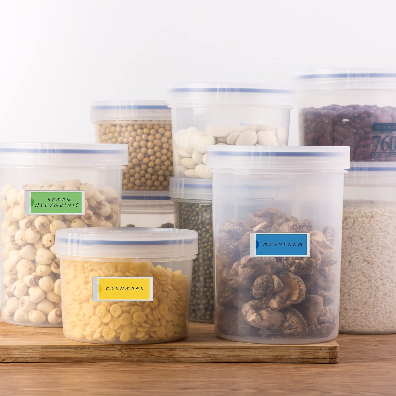 100 Pack Index Card Pockets Label Holders Self Adhesive 1.2 x 2.9 Inch, Clear 