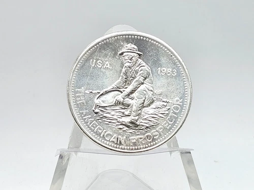 1983 1oz .999 Fine Silver Engelhard "Prospector" Round **KEY-DATE** #3