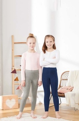 Kinder Thermoleggings 2er Pack Slim Fit Warm Baumwolle Winter Mädchen