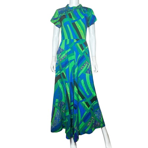 Vintage 70s Psychedelic Geometric Palazzo Jumpsuit