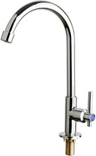Stainless Steel Kitchen Faucet Single Cold Water Faucet,Chrome 360  Swivel Singl