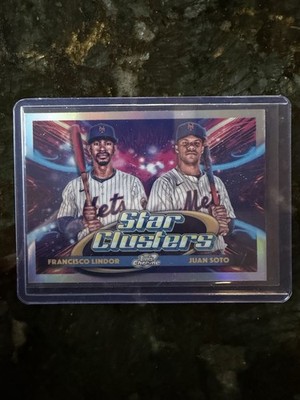 2025 Topps Chrome Cosmic Star Clusters Refractor Juan Soto/Francisco Lindor #DC3