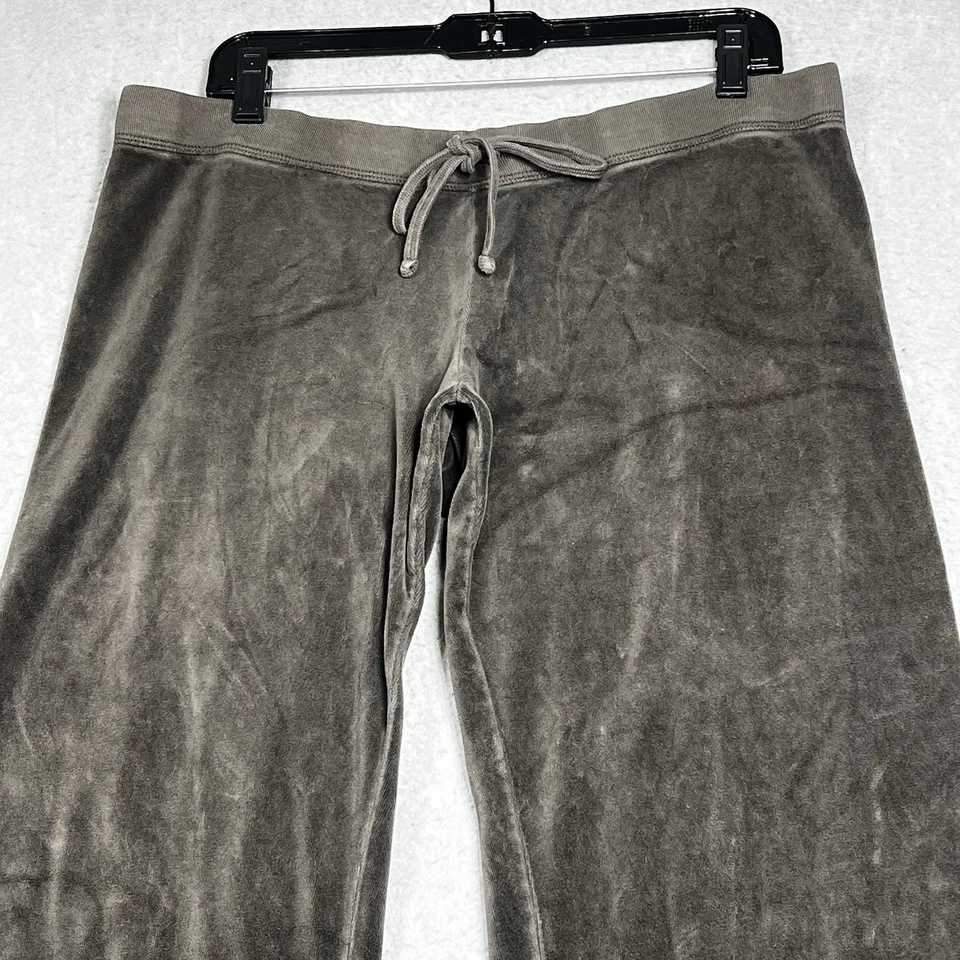 Pantalones Juicy Couture para mujer talla XL marrón logotipo terciopelo pierna ancha atletismo Foto 2 de 4
