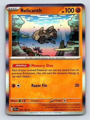 Basic Relicanth HP 100 Memory Dive Razor Fin Rarity Orange Pokémon
