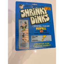 Vintage Shrinky Dinks Crystal Clear Refill Pack 4000 Sealed Toys R Us Sticker