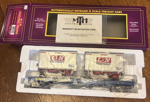 "Coche plano MTH 20-98864 Louisville y Nashville (#3576) con (2) remolques de 20""" | Zustand: New