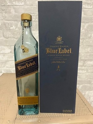 Johnnie Walker Blue Label 750ML Box and Empty Bottle Excellent